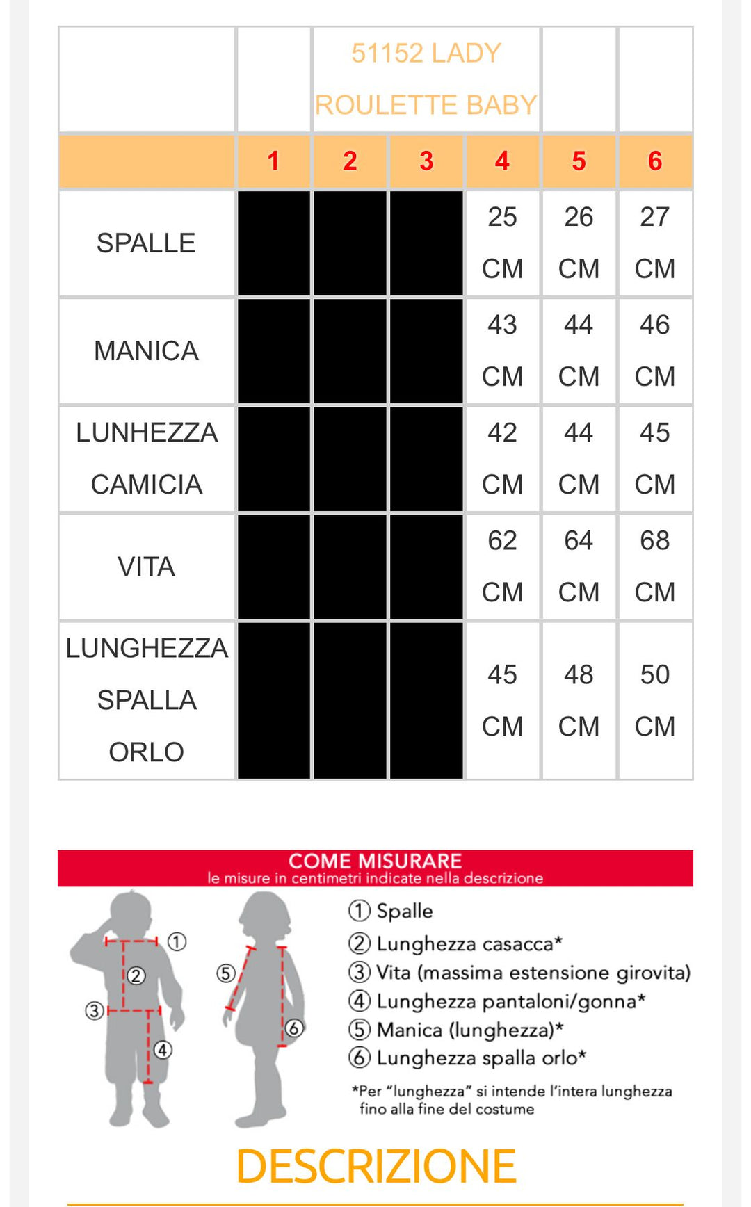 Costume carnevale bambina  51152
