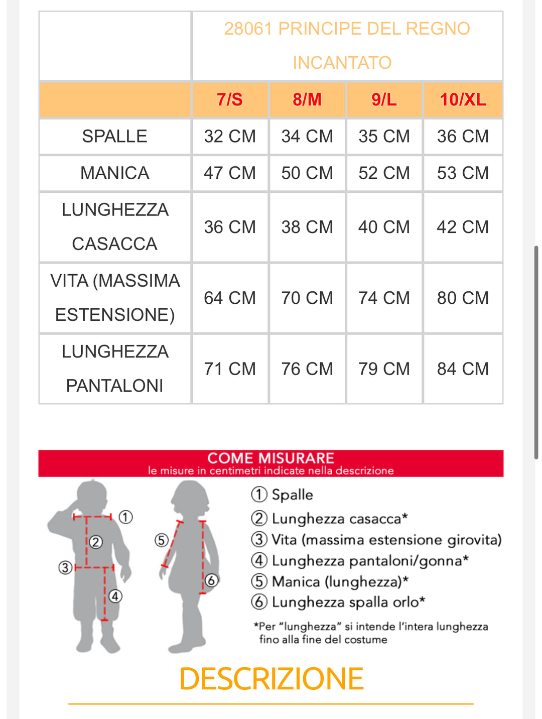 costume carnevale Bambino  28060