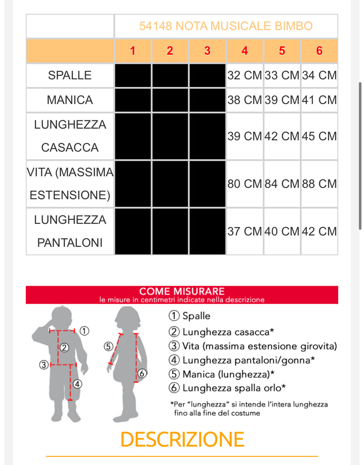 costume carnevale Bambino  54148